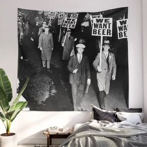 We Want Beer Large Wall Mural Tapestry, Prohibition Artwork Society 6